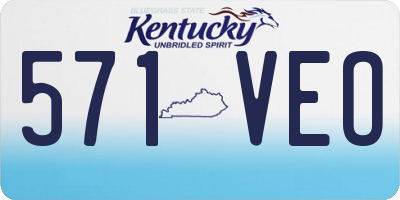 KY license plate 571VEO