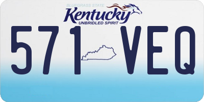 KY license plate 571VEQ