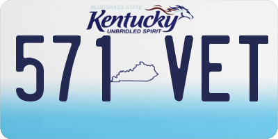 KY license plate 571VET