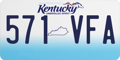 KY license plate 571VFA