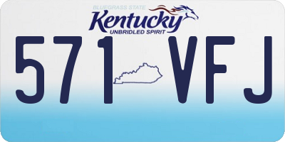KY license plate 571VFJ