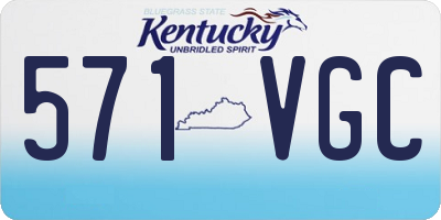 KY license plate 571VGC