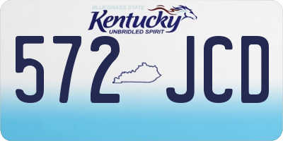 KY license plate 572JCD