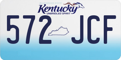 KY license plate 572JCF