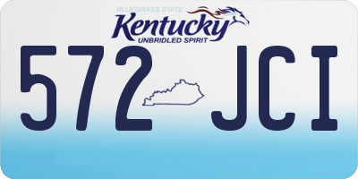 KY license plate 572JCI