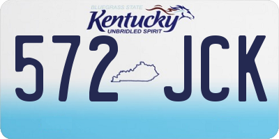 KY license plate 572JCK