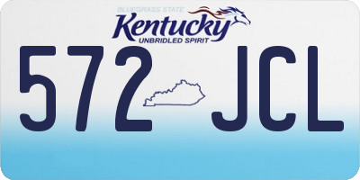 KY license plate 572JCL