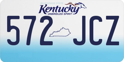 KY license plate 572JCZ