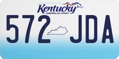 KY license plate 572JDA