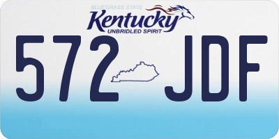 KY license plate 572JDF