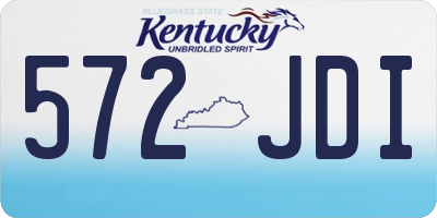KY license plate 572JDI