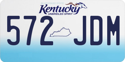 KY license plate 572JDM