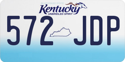 KY license plate 572JDP