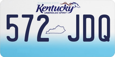 KY license plate 572JDQ