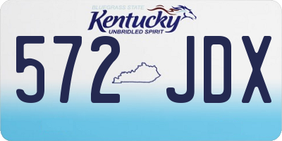 KY license plate 572JDX