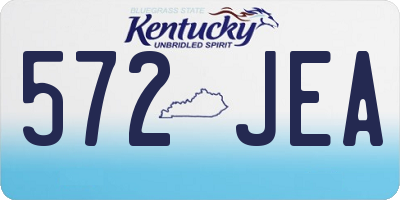 KY license plate 572JEA