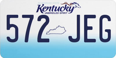 KY license plate 572JEG
