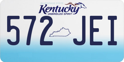 KY license plate 572JEI
