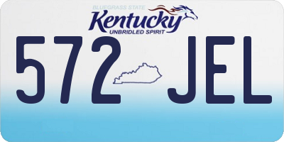 KY license plate 572JEL