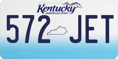 KY license plate 572JET