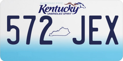 KY license plate 572JEX