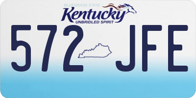 KY license plate 572JFE