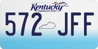 KY license plate 572JFF