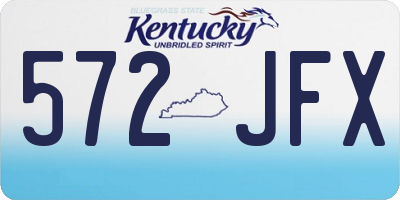 KY license plate 572JFX