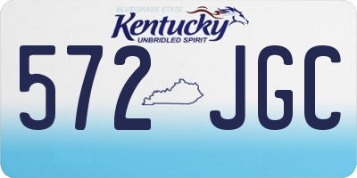 KY license plate 572JGC