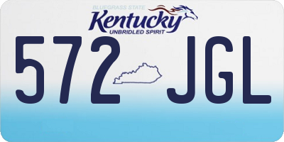 KY license plate 572JGL