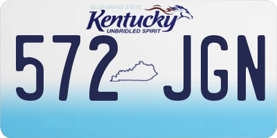 KY license plate 572JGN