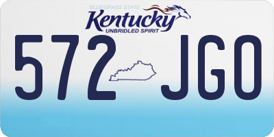 KY license plate 572JGO