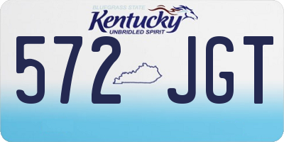 KY license plate 572JGT