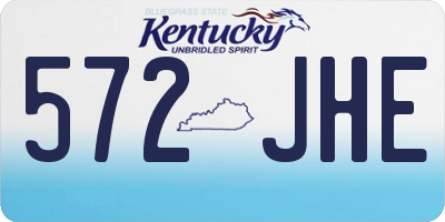 KY license plate 572JHE