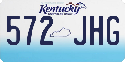 KY license plate 572JHG