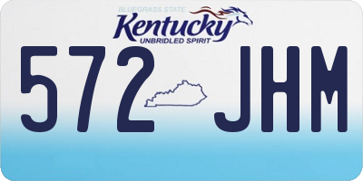 KY license plate 572JHM