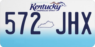 KY license plate 572JHX