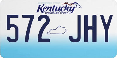 KY license plate 572JHY