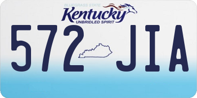 KY license plate 572JIA