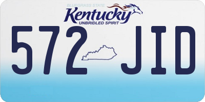 KY license plate 572JID