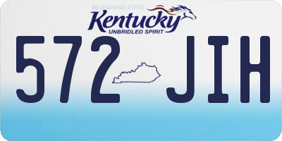 KY license plate 572JIH