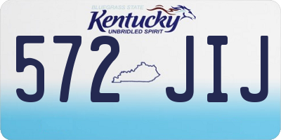 KY license plate 572JIJ