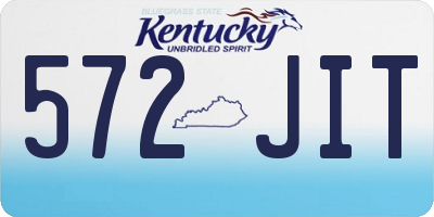 KY license plate 572JIT
