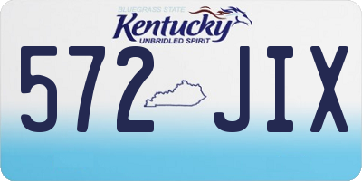 KY license plate 572JIX