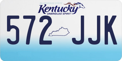KY license plate 572JJK
