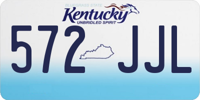 KY license plate 572JJL