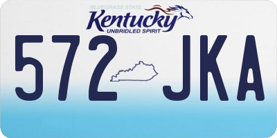 KY license plate 572JKA