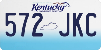 KY license plate 572JKC