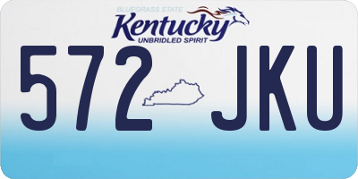 KY license plate 572JKU