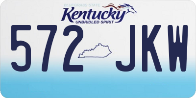 KY license plate 572JKW